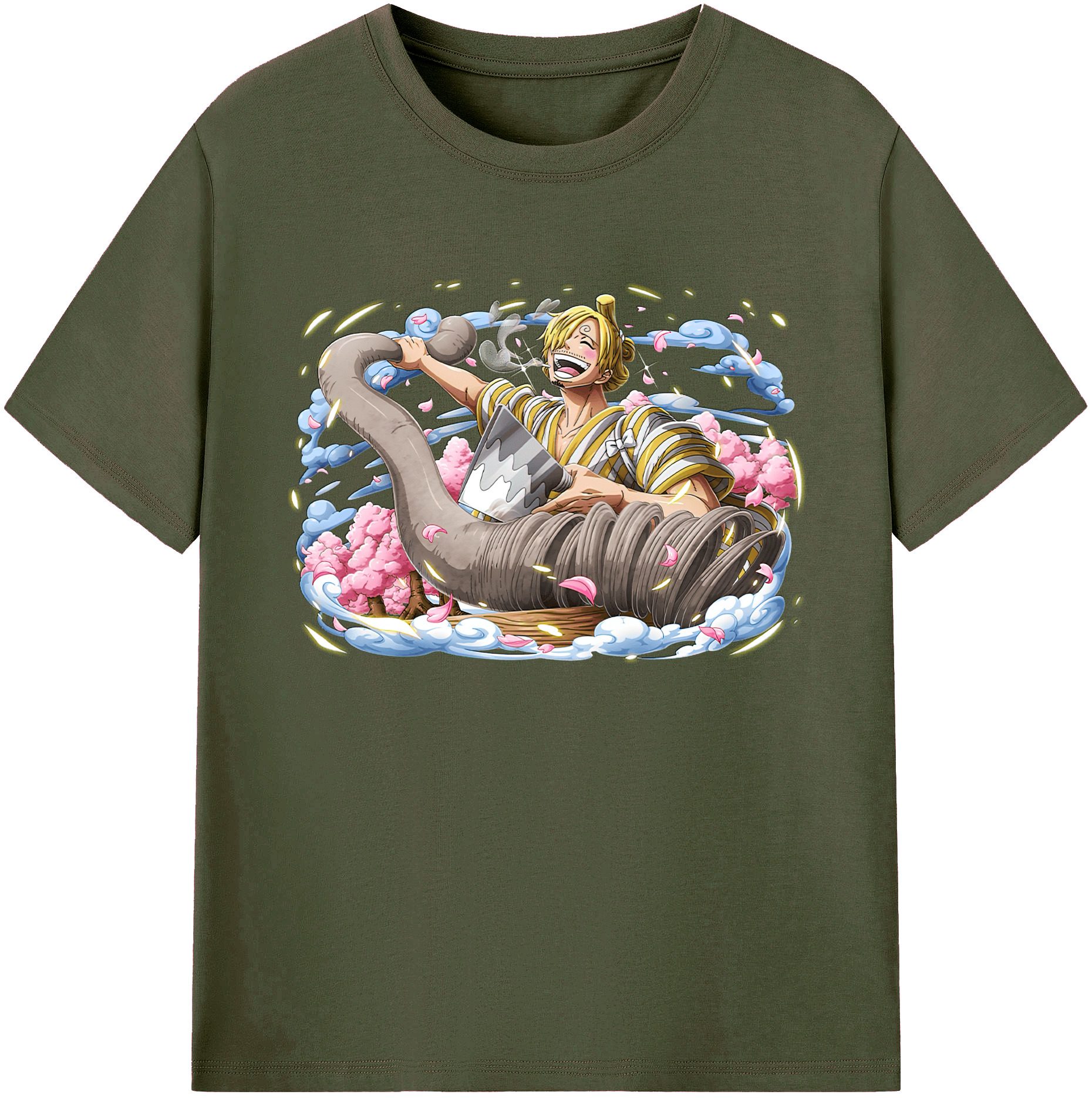 （画像用） ワンピース サンジ ONE PIECE Sanji 綿100％ メンズ半袖Tシャツ｜肌触りやわらか＆通気性